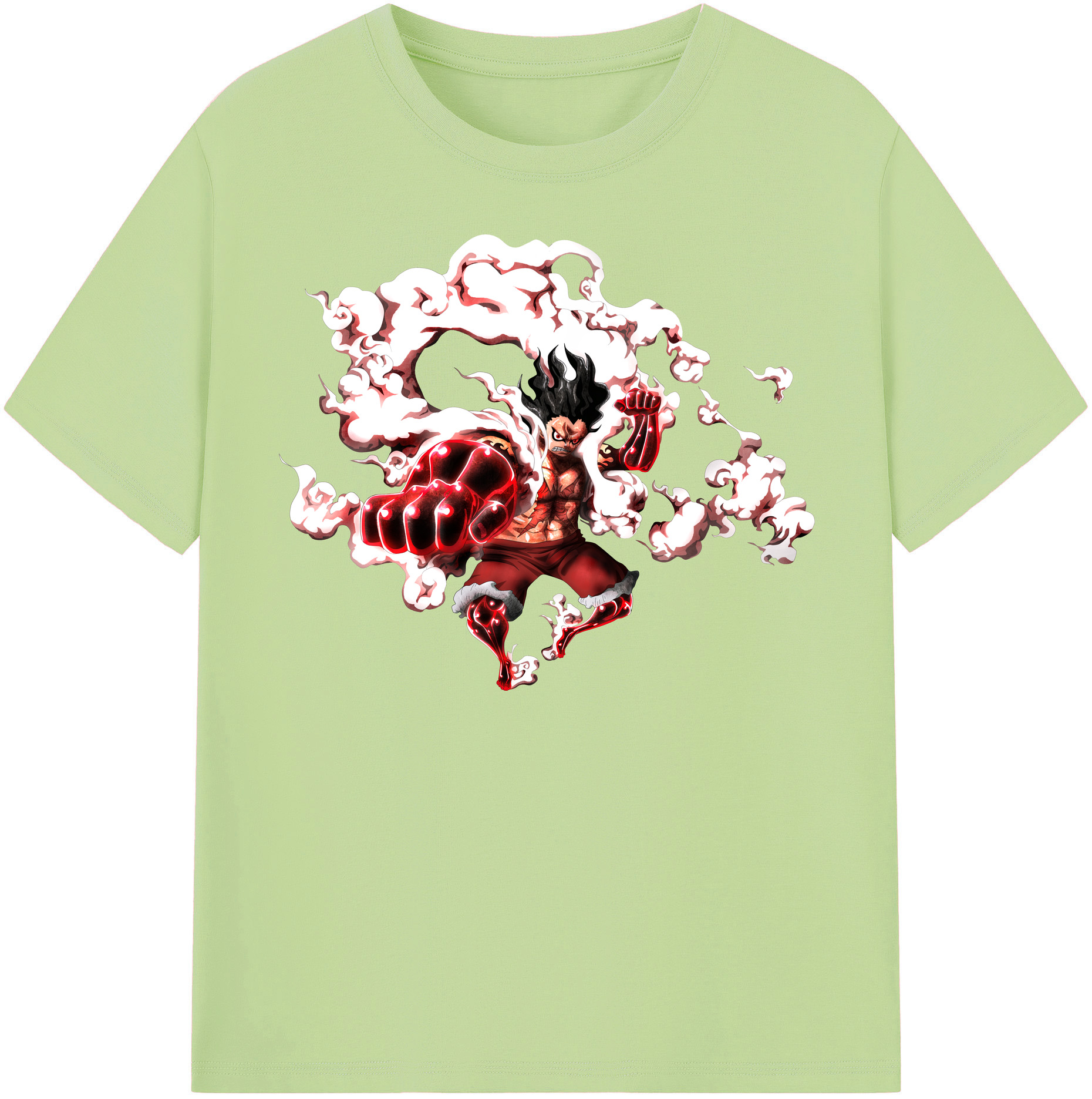 ワンピース モンキー・D・ルフィ ONE PIECE Monkey D. Luffy 綿100％半袖Tシャツ（フロントプリント）